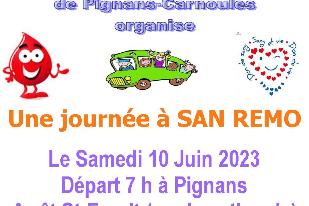 10 juin – Sortie à San Remo