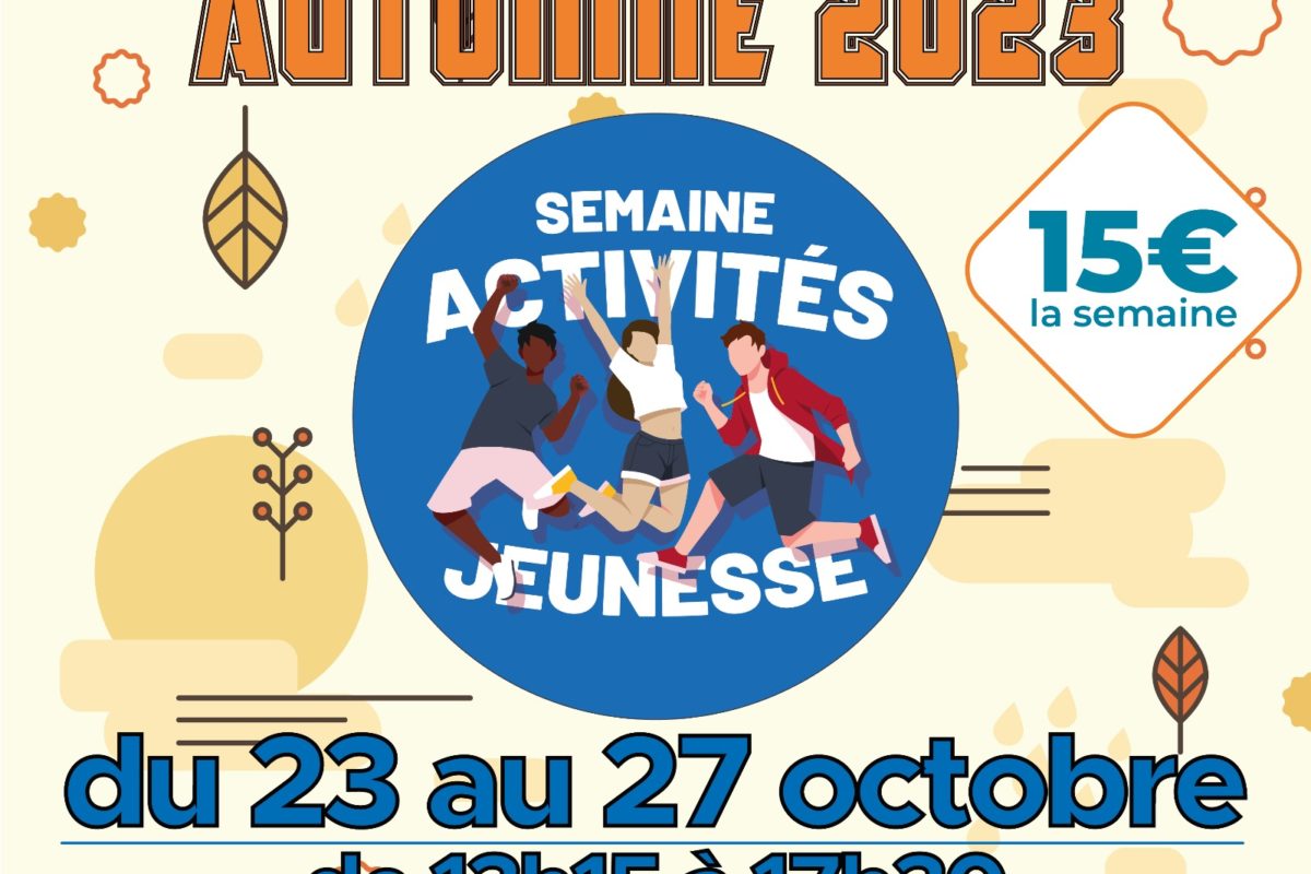 23 au 27 octobre – Semaine d’activités jeunesse