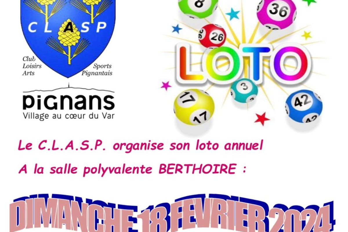 18 fév – Loto annuel du CLASP